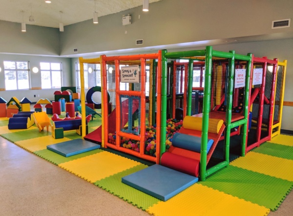 Portable Playground set up with Soft Play at SACA