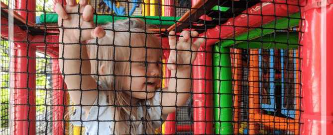 safe and clean indoor playground set up right in your garage