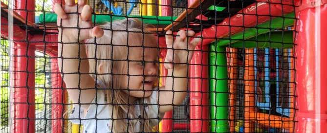 safe and clean indoor playground set up right in your garage