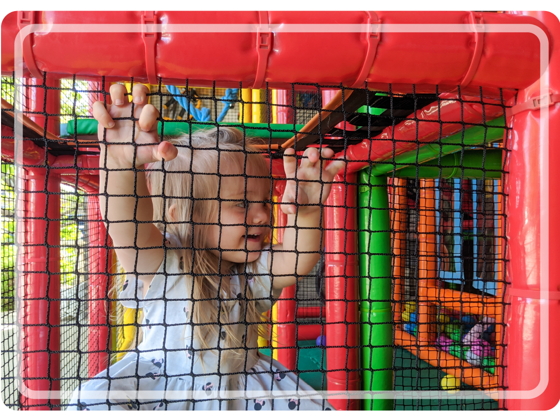 safe and clean indoor playground set up right in your garage