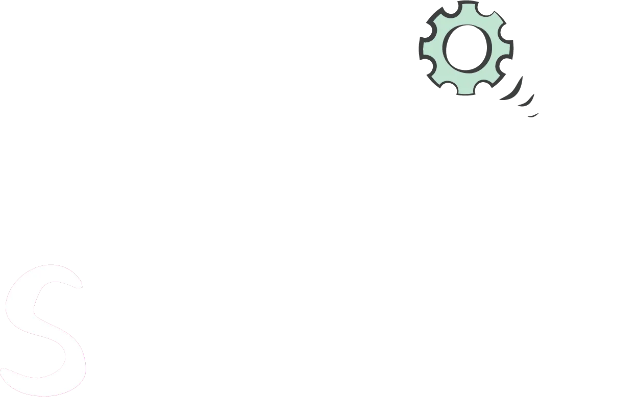 Logo featuring 'Sprog & Sprocket' text with a small gear above it.